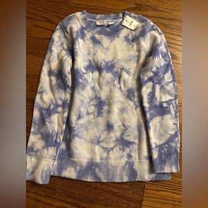 GAP Blue and Cream Tie-Dye Kids Sweater
